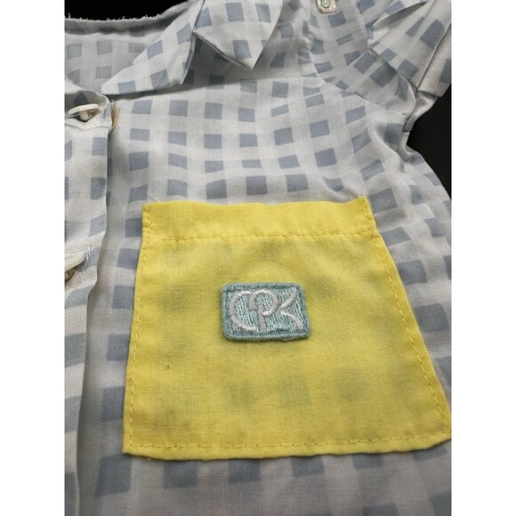 1980s Vtg Cabbage Patch Kids Doll Cornsilk Pastels Retro Long Shirt Squares READ - Picture 3 of 8